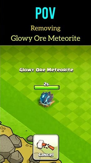 POV : Removing Glowy Ore Meteorite | Clash of Clans #coc #shorts