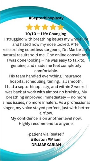 Patient Story Real Results. Real Relief. Breathing issues, sinus problems, and years of feeling