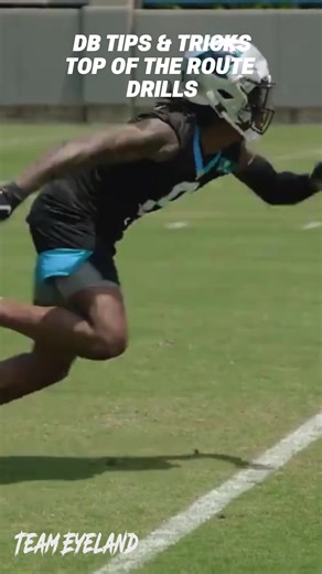 Most DBs get beat at the top of the route. Not because they’re slow. Because they’re high. See hip drop → sink → drive 🔒 If you want weekly film breakdowns and a real DB development plan… Join the Team Eyeland Online DB Coaching Program. DM “EYELAND” 🏝️ #teameyeland #defensiveback #dbtraining #footballtraining #dbtiktokofficial