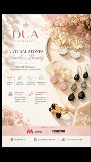 ✨ Elegant handcrafted gemstone jewelry 💎 Shop now: www.duaonline.in