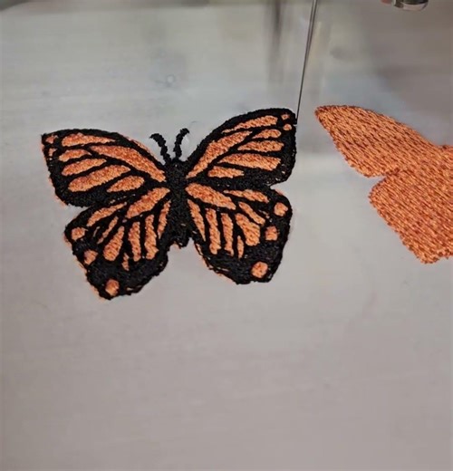 Embroidery test design #machineembroidery #butterfly #custom #brother #smallbusiness #embroidery