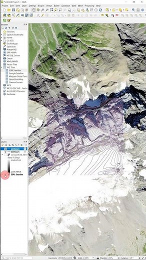Extract Contours from DSM in QGIS #Shorts