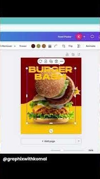 🍔 Canva Food Template Tutorial | Modern Food Ad Design Tutorial 🍔 #graphicdesign #canva