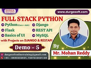 FULL STACK PYTHON tutorials || Demo - 5 || by Mr. Mohan Reddy On 24-01-2025 @7AM IST
