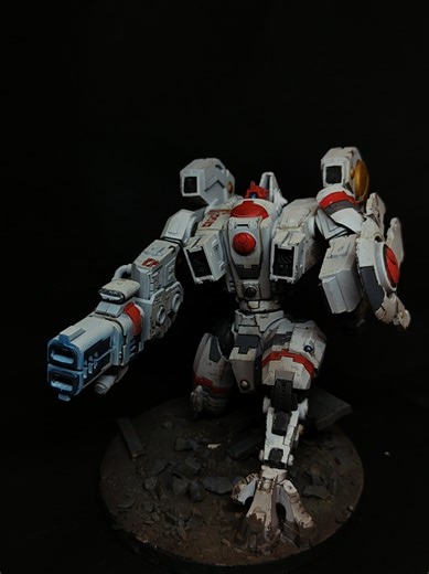 XV104 Riptide Battlesuit – Tau Empire’s Heavy Hitter 💥 | Warhammer 40K Miniature Painting Showcase 🎨 #TauEmpire #RiptideBattlesuit #Warhammer40K #MiniaturePainting #riptide