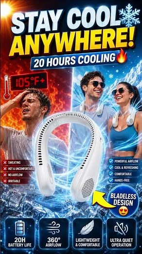 Chasesun Portable Neck Fan Review | Bladeless Rechargeable Neck Fan | 20 Hour Cooling Wearable Fan