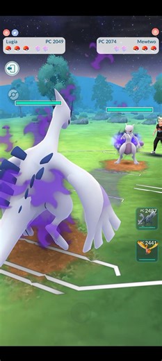 💥Lugia Oscuro Vs Mewtwo Oscuro, PVP Batalla Legendaria en Pokémon Go💥 #Pokemongo #pokémon #short