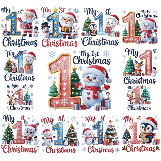 Baby's First Christmas PNG Clipart Bundle, Holiday Designs (digital Download) - Etsy