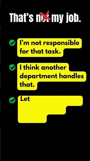 🚨 Never Say “That’s Not My Job” at Work! Say This Instead 👔
