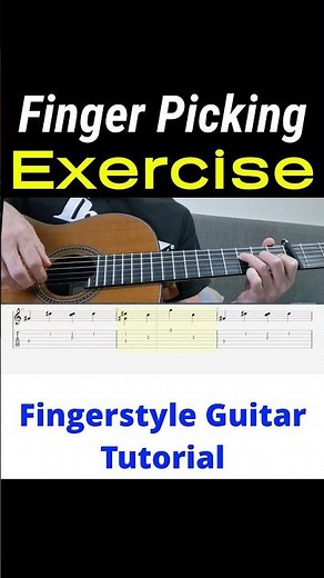 Finger Picking Exercise | Fingerstyle Guitar Tutorial + TABS & Sheet Music