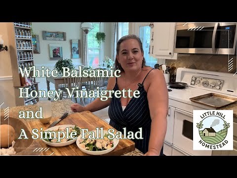 Golden balsamic honey vinaigrette and a simple fall salad