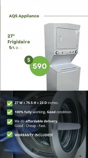 Frigidaire Stackable Washer & Dryer