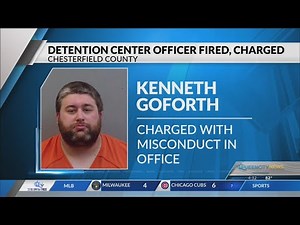 Chesterfield County detention officer fired, arrested on misconduct charge