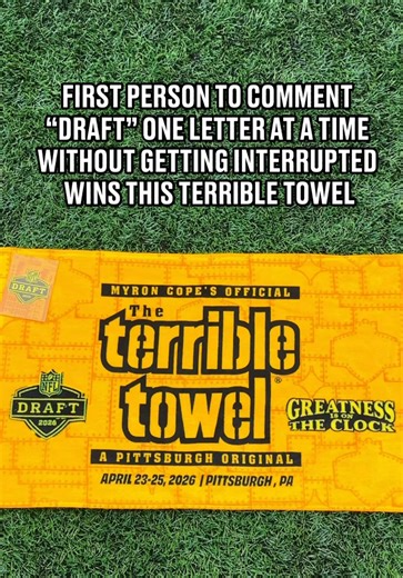 Pittsburgh Steelers Terrible Towel NFL Draft