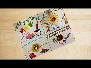 How To Draw Four Festival on One Paper sheet/एक पेपर पर चार त्यौहार कैसे बनाये।