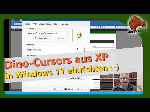 🦖 Dinosaur cursor in Windows 11 – XP retro on the desktop