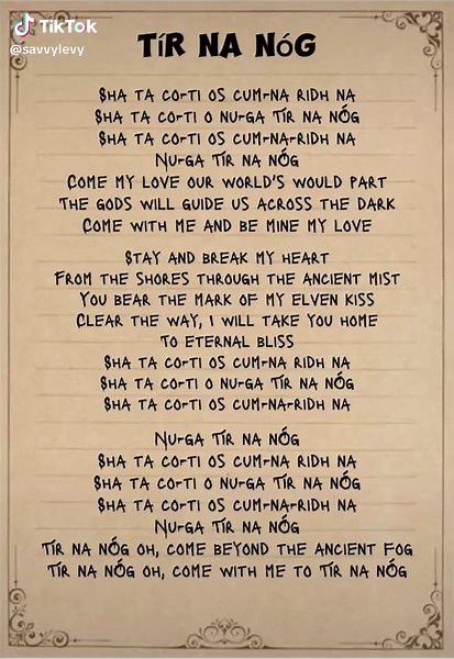 Tír na nÓg - Celtic Woman Song Lyrics