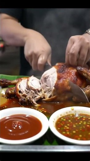 🍢🔥 Malaysian Street Style Chicken Roast | Satay Sauce & Chili Dip | Smart Knife #chickenroast