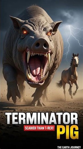 OMG! Terminator Pig Revealed: The Predator Even Scarier Than T-Rex! #short