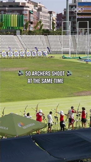 Sound on! 🔊This is what it sounds like when fifty archers are hitting the target back to back. 🎯