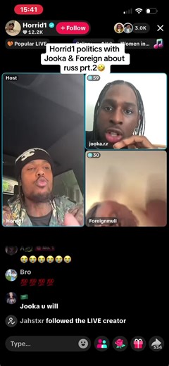 Best live this year😂 #Hunchocgm #Jooka #foreignmulli