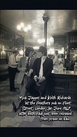 Mick Jagger and Keith Richards at the Feathers pub on Fleet Street, London, 30 June 1967
