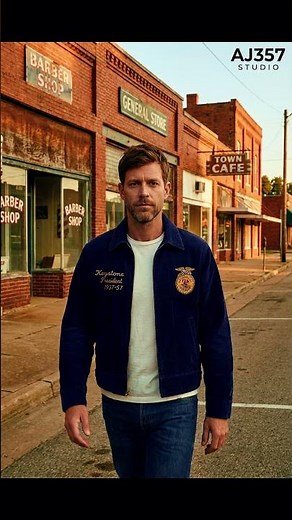 USA FFA Jacket — Vintage Corduroy & Chain Stitch Style | AJ357 STUDIO #vintage