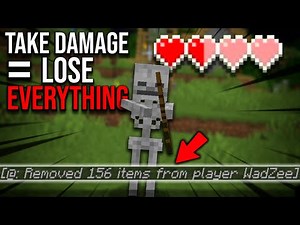 Minecraft, But If I Take Damage I Lose ALL My Items