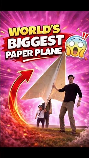 World’s Biggest Paper Airplane ✈️🔥 | Extreme Long Fly #paperplane