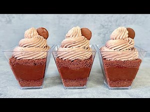 Easy no bake chocolate dessert cups in 10 minutes. It will melt in your mouth!