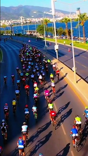 POV: Bicycle Race Through the City 🚴‍♂️ | Cycling Drone View (#cycling )