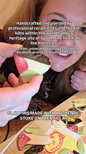 JT | The pieces are finally done! We have been working hard to create these bespoke Palestinian themed pin badges, made with authentic Stoke on... | Instagram