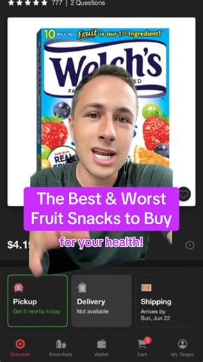 The healthiest fruit snacks are by @solelyfruit and @bearfruitsnacks.us. These are made of just fruit and real ingredients! ✅ The most popular fruit snacks sadly have artificial flavors, artificial dyes, seed oils, and other unnecessary additives. They’re completely avoidable! ‼️ | Health With Hunter