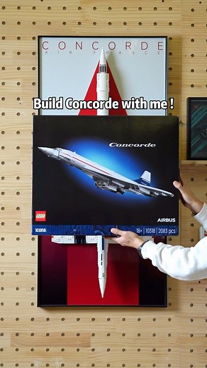Jerry Ma on Instagram: "Build Concorde with me!#lego #legodisplay #legoframe #concorde #airplane"