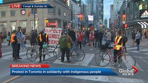Protest in Toronto in solidarity with Indigenous people