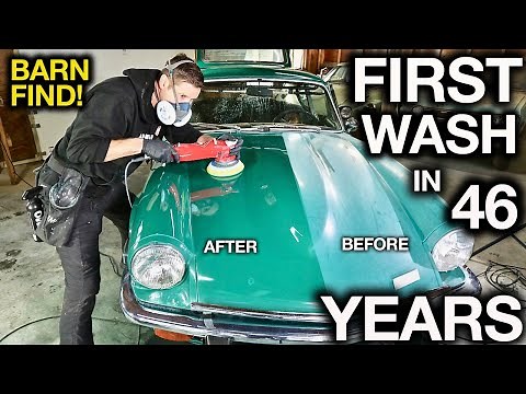 First Wash in 46 Years Triumph GT6 Barn Find Disaster Detail Full Car Cleaning