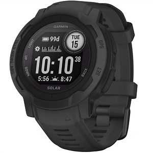 Garmin Instinct 2 Solar, GPS Outdoor Watch, Solar Charging Capabilities, Multi-GNSS Support, Traceback Routing, Graphite