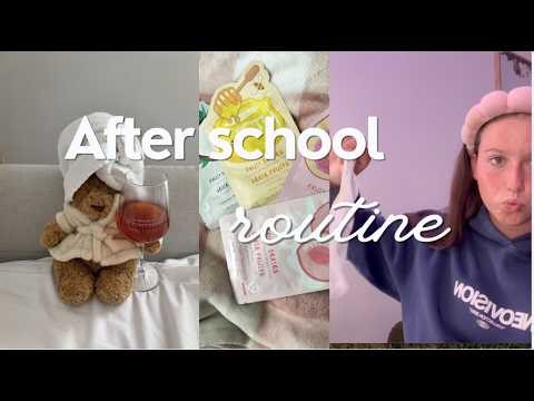 My realistic after school routine | yap sesh, face mask, matcha 🧖🏼‍♀️🍵