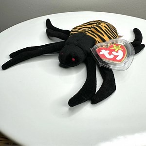 Ty Beanie Babies 1996 Spinner Spider w/ hang tag tush tag Halloween