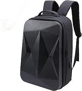 Mini Travel Bag, Travel Backpack, Storage Case Portable Protective Case with USB Charging Port for Cables Power Supply Kickstand Pipe Adapter, Black, non