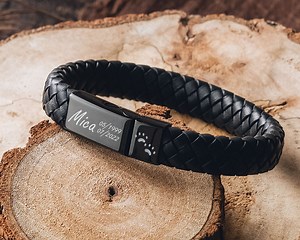 Personalized Cremation Ashes Bracelet: Engraved Memorial Urn, Pet Loss Gift [D] - Etsy