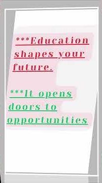 What is Education and Why Education Matters #education #study #learn #educationforall