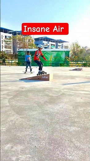INSANE Roller Skating Ramp Jump 😱