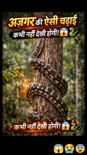 अजगर की ऐसी चढ़ाई कभी नहीं देखी होगी! 😱🐍 #Pythons #Wildlife #snake #viralreels #shorts#ai