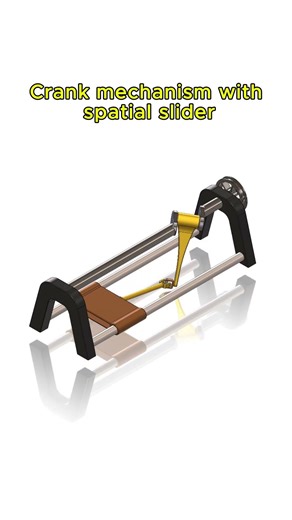 Crank Mechanism with Spatial Slider⚙️ #shorts