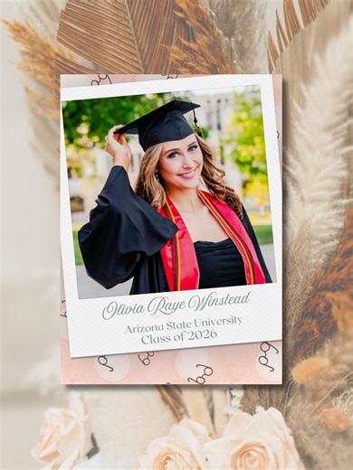 Printable Graduation Invite Template | Photo Announcement Card (digital Download) | Grad Season Party Canva Invitation - Etsy