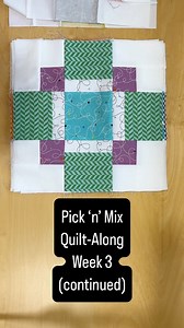Finished up our Pick ‘n’ Mix blocks and added our snowball corners. We’re all so happy with our blocks! Join the fun and make this quilt too - details at AllPeopleQuilt.com/picknmix #apqquiltalong | American Patchwork & Quilting
