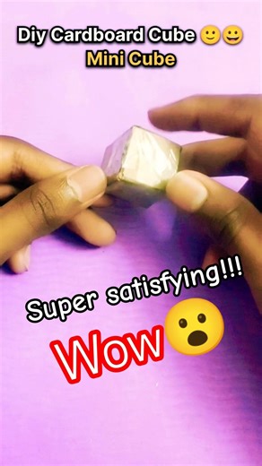 Diy Cardboard Cube 🙂😀 | Cardboard Cube | Viral Crafts #diy #cardboardcraft