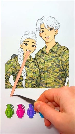 Military dance trends 🪖 Saja boys Kpop Demon Hunters Color smash Hair Change 😍 Guess Real Hair