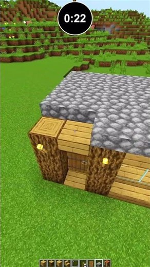 MINECRAFT : 1 MINUTE HOUSE 😍 (WORLD'S SMALLEST VIOLIN)#minecraft #shorts